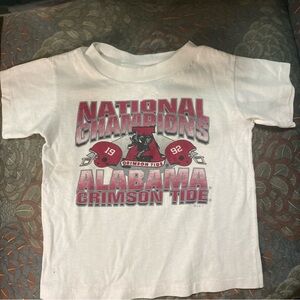 Vintage Rabbit Skins Alabama Crimson Tide Kids T-Shirt - White and Red